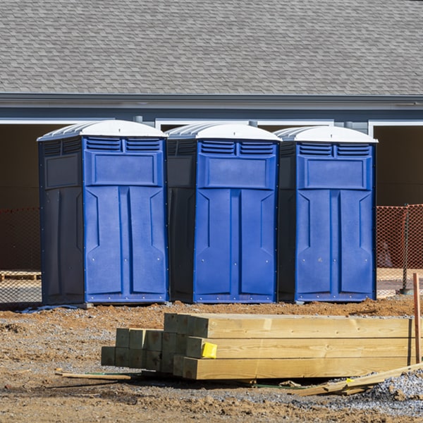 what is the expected delivery and pickup timeframe for the portable toilets in Deerfield Street